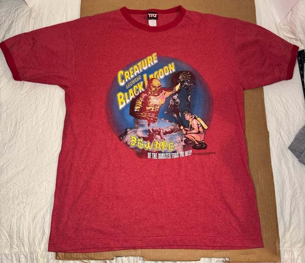 TNT by Trau & Loevner Creature From The Black Lagoon 2005 Horror Ringer Shirt L